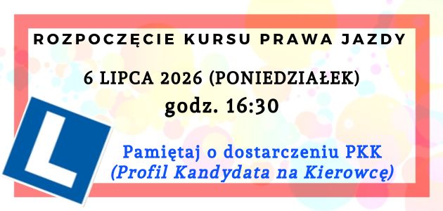 Data rozpoczęcia kursu